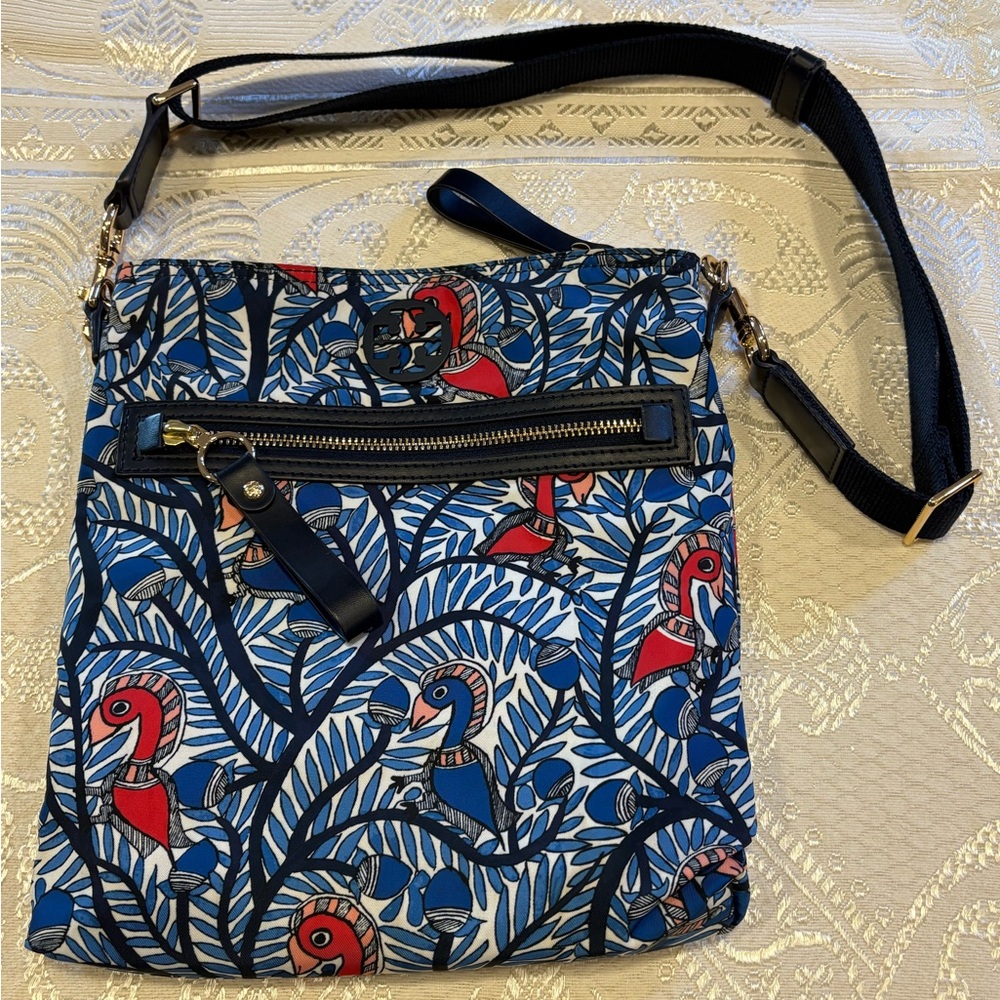 Tory Burch Crossbody Blue Something Wild Swing Pouch NWOT